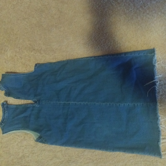 ASOS FRAYED HEM DENIM DRESS - Picture 2 of 3